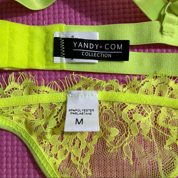 Neon Sexy Lace Bra & Panty Set / M / NWOT - Picture 5 of 5